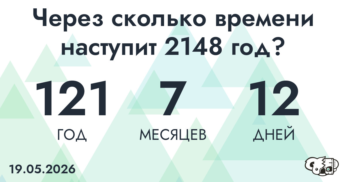 Через сколько времени наступит 2148 год?