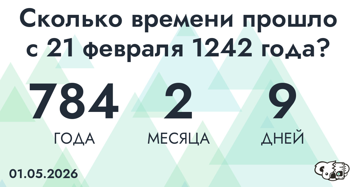 Сколько времени прошло с 21 февраля 1242 года