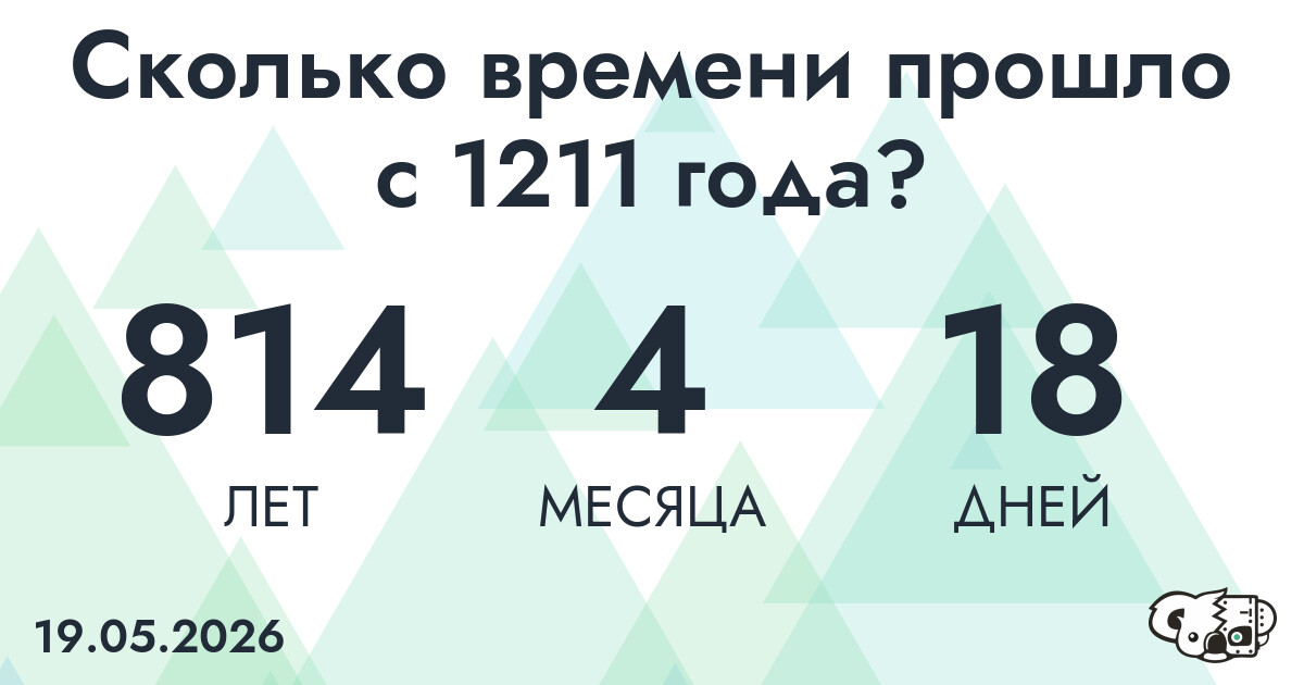 Сколько времени прошло с 1211 года?